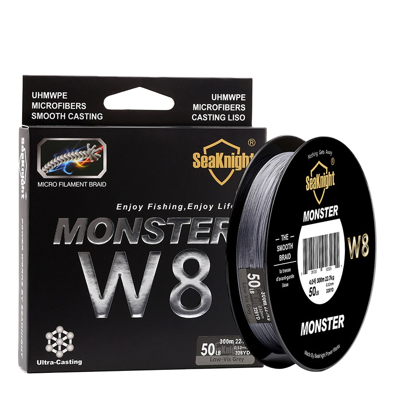 So-Easy 300M 8 Strands Braided Fishing Line SeaKnight MONSTER W8 Fishing Line Strong Multifilament PE linha multifilamento