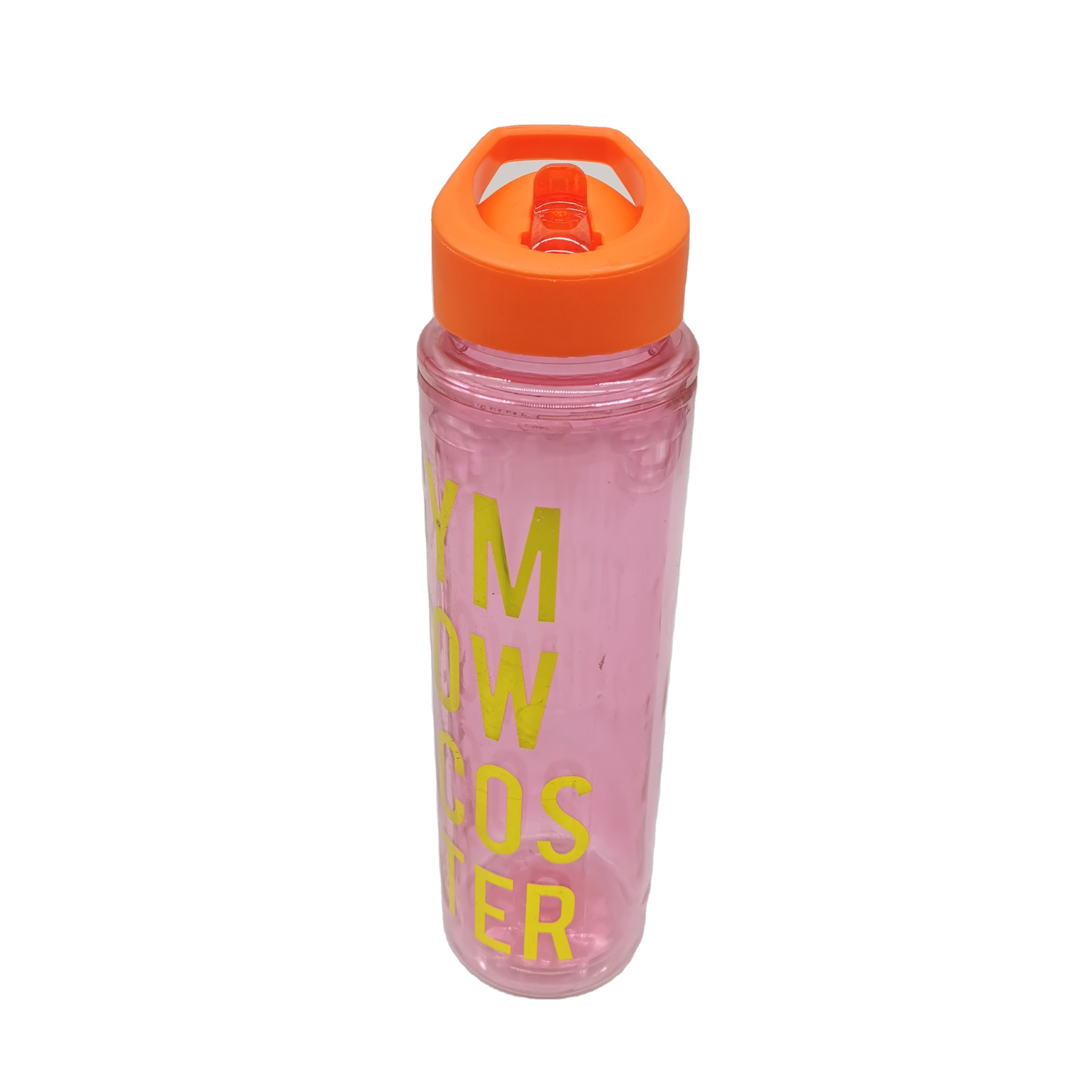 Wholesale portable clear custom logo drinking cups Clear plastic sports water bottles with LIDS