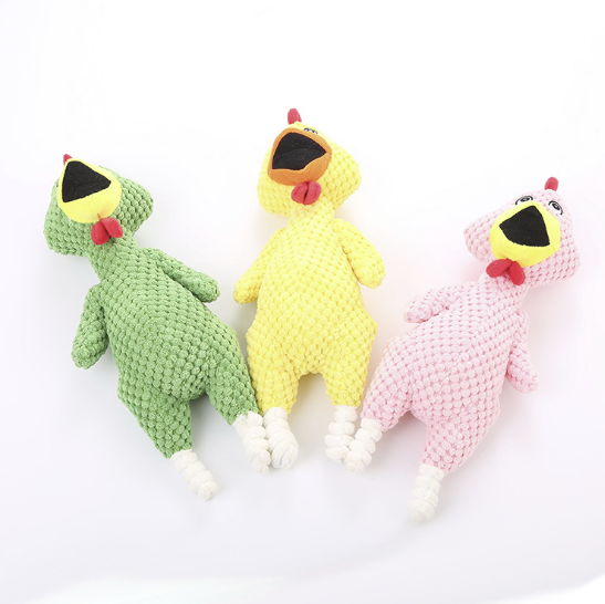 New color pineapple velvet vocal scream chicken bite resistant molar dog chew toy factory spot cross-border