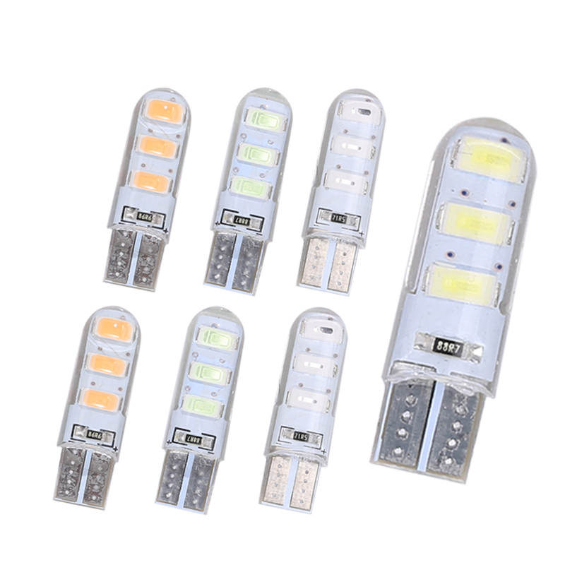 Зазор Чтения номерного знака Лампа двери купол свет T10 силикон 5630 6SMD W5W LED T10 LED