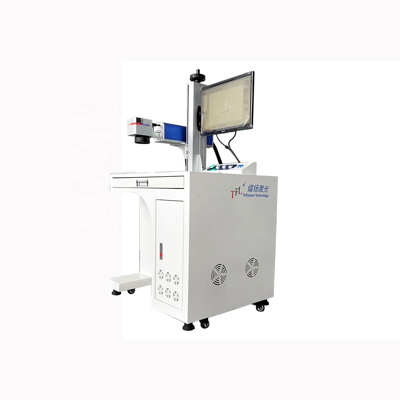 20W 50W 70W Fiber laser marking machine for Color Printing on Metal Stainless Steel laser engraving laser printer