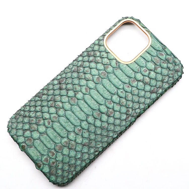 The luxury mobile phone back cover for iphone 11 pro max shockproof anti-impact python lines leather phone case