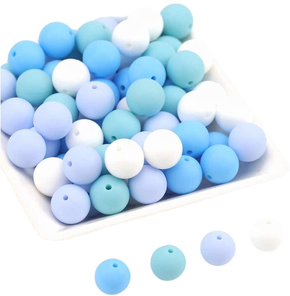 Silicone Beads 10mm 12mm 15mm 20mm DIY Jewelry Necklace Bracelet Chew Toys Silicone Loosing Beads Accessory