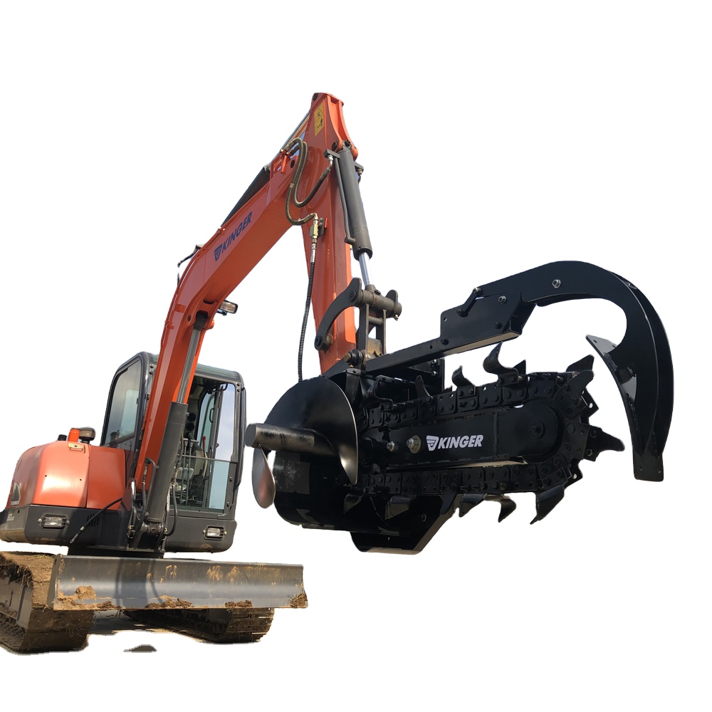 KIGER Procurement Festival KINGER brand YDH-T600 hydraulic Trenching Machine Trencher For mini excavator