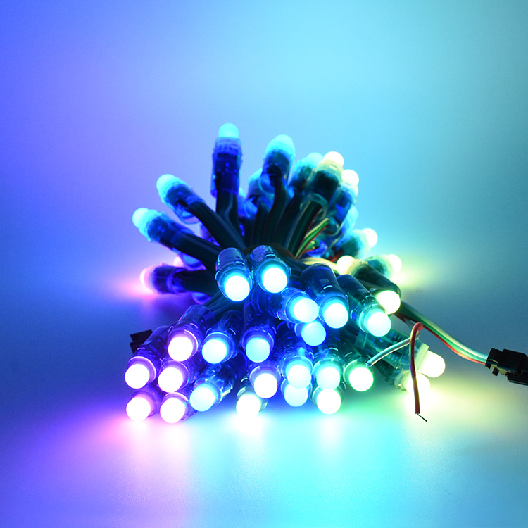 WS2811 1903 12 мм высокояркая цифровая СВЕТОДИОДНАЯ Гирлянда RGB 12 В индивидуально Адресуемая Водонепроницаемая полноцветная светодиодная Пиксельная гирлянда