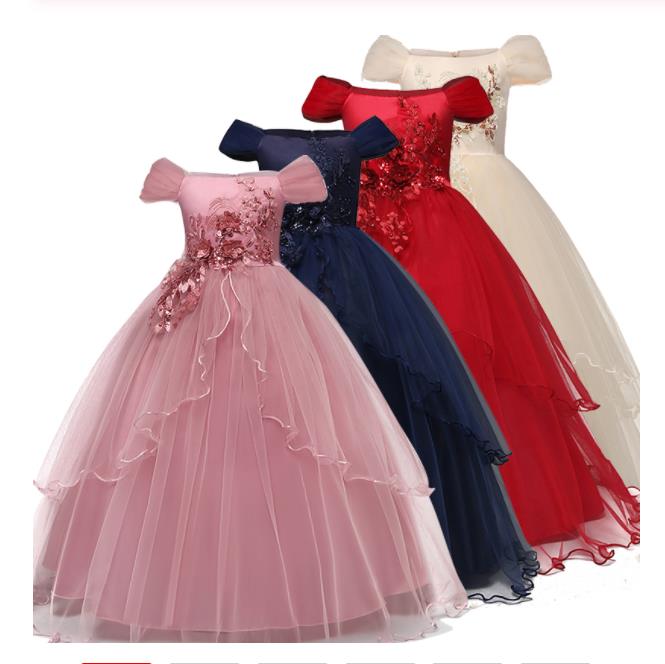 HYC152 Huanyang fashion Flower Girl Dresses for Weddings 2020 new girl party wear dress for girl 2-10 year