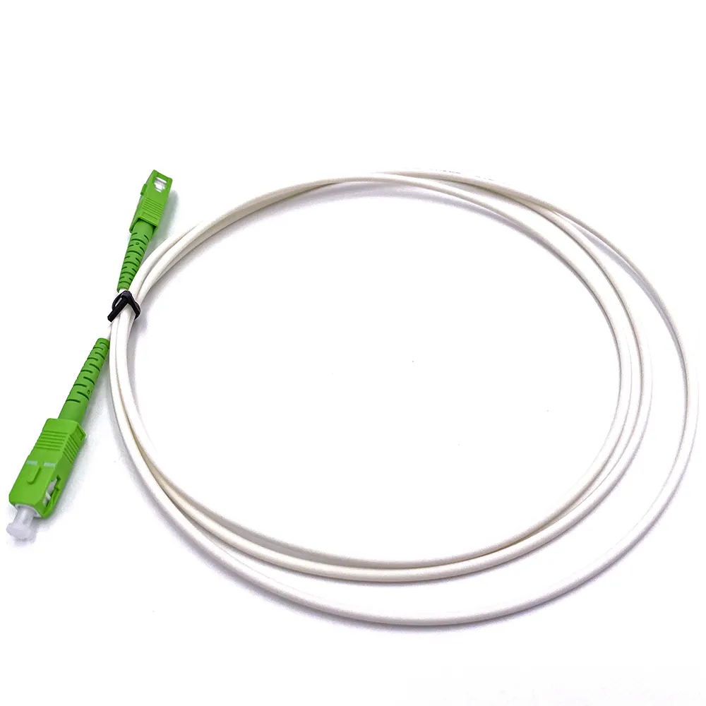 Om3 Simplex White Fiber Optic Patch Cord Sc/apc-sc/apc