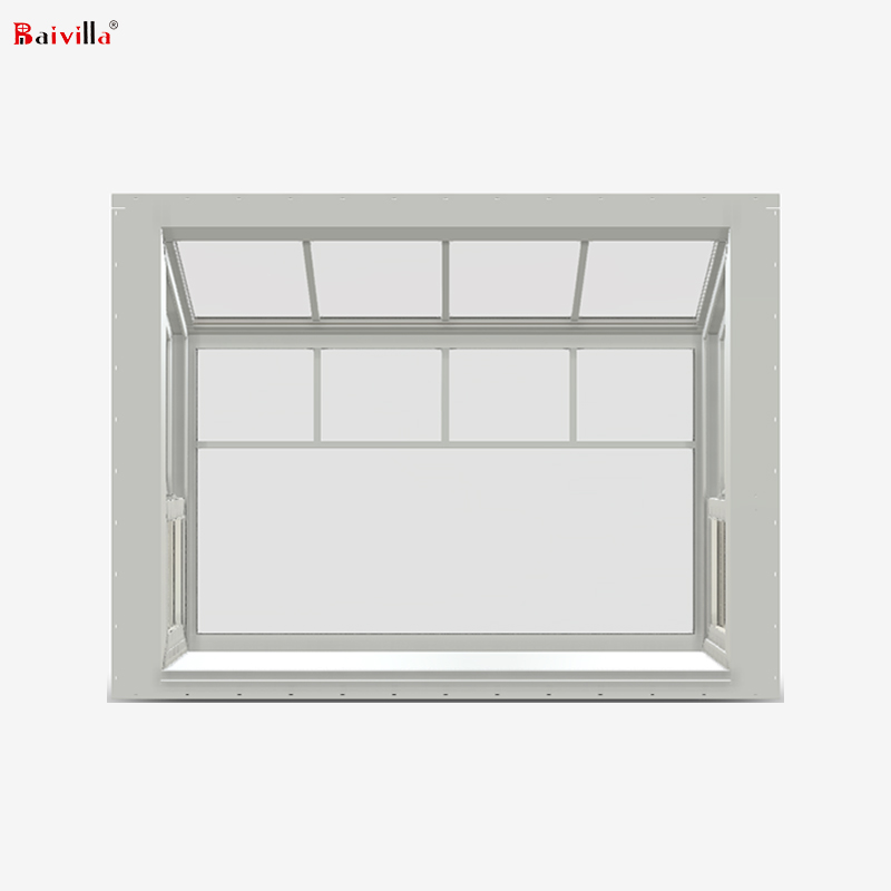 Factory customization OEM aluminum garden windows with single hung tempered glass window for sale In the European