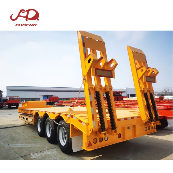 3 axles 60 tons 80 tons excavator lowloader lowbed low bed semi trailer for excavator philippines south africa for sale