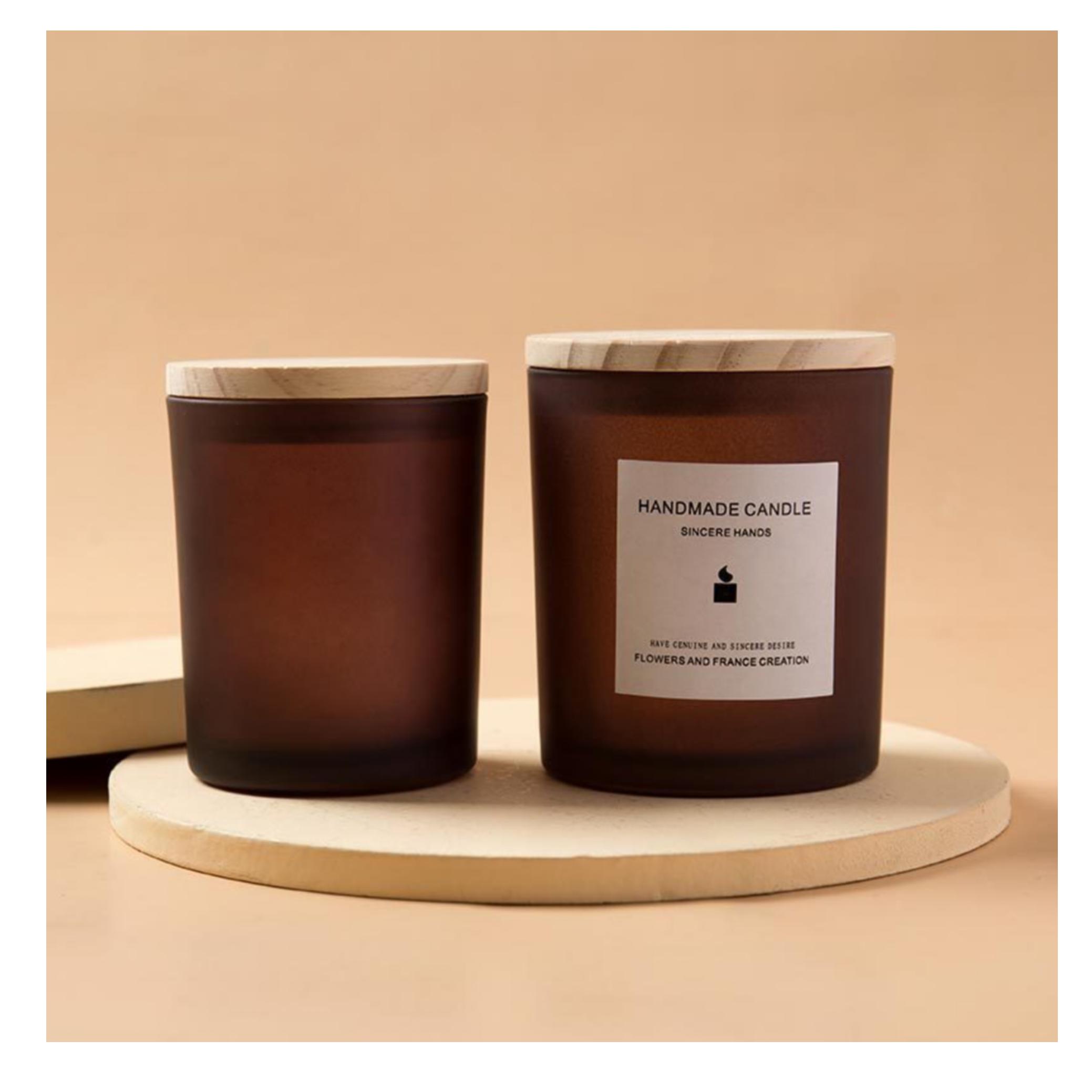 Boreal Europe style High Quality Luxury Glass Candle Jars in bulk For Candle Making Candle Container With Lids For Wedding