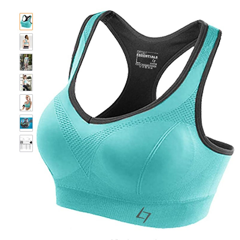 Горячая продажа Amazon спортивный Bralette тренажерные залы влагоотводящие наборы топ для бега