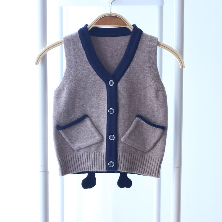 jersey Lovely Pattern Fashion kids Vest baby cute Sleeveless Sweater