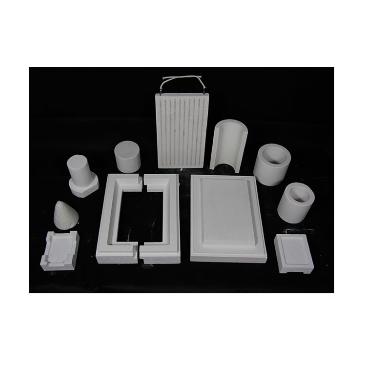 Refractory Thermal Insulation Special Disk Taper Hole Ceramic Fiber Vacuum formed shape Parts