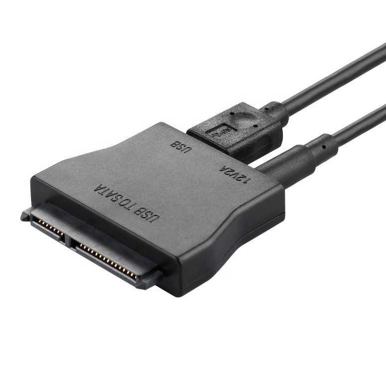 High Speed USB 3.0 to 7+15pin SATA Adapter Converter with 12V Power