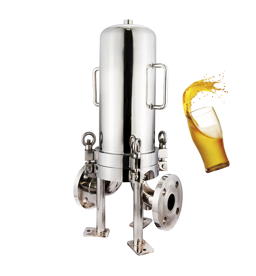 3-Cartridge 20 inch 304 Stainless Steel Liquid Filter Housing for Hydraulic Alcohol Wine Press Filter