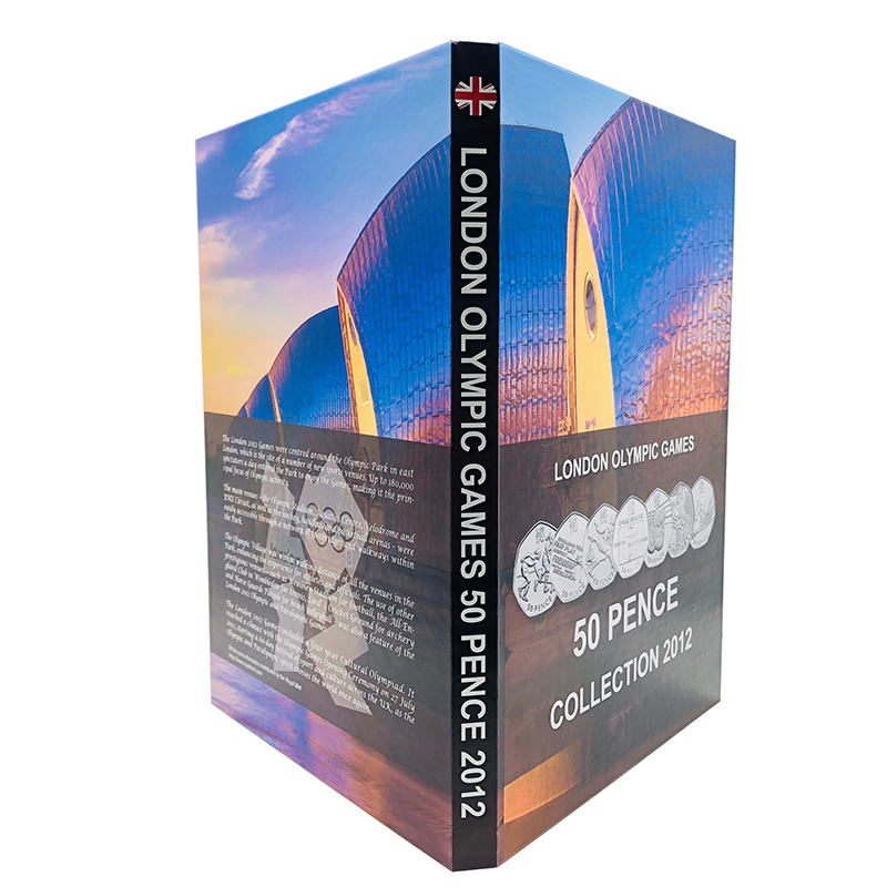 Коллекция 2020 года, роскошный альбом в твердом переплете UK 2012 London 50P, альбом для монет и охоты, 29 позиций с капсулами