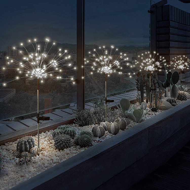 105 LED Outdoor Solar Garden Lights Firework Stake Starburst Fairy Christmas Lighting