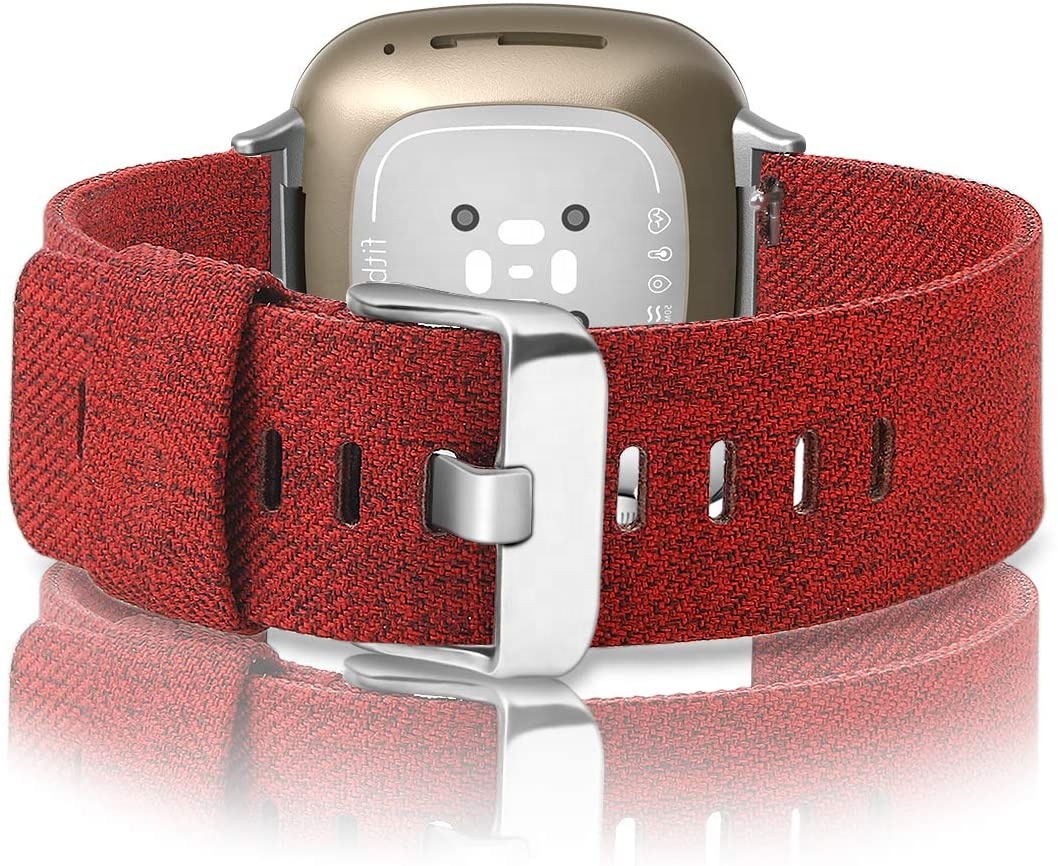 Ремешок из нейлоновой ткани для часов Fitbit Sense / Fitbit Versa 3, роскошный ремешок для часов, фитнес-браслет Versa 3, ремешок для часов