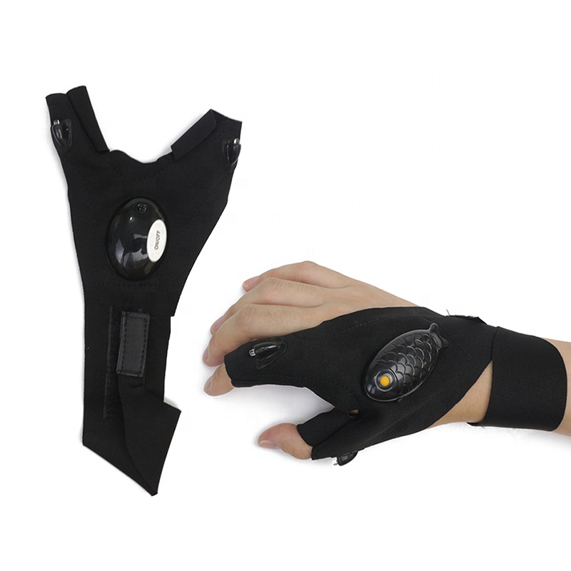 Outdoor Fishing Gloves Night Club Hand Glove Led Unique LED Light Gadget Flashlight Camping Gloves For Men And Woman Emergency