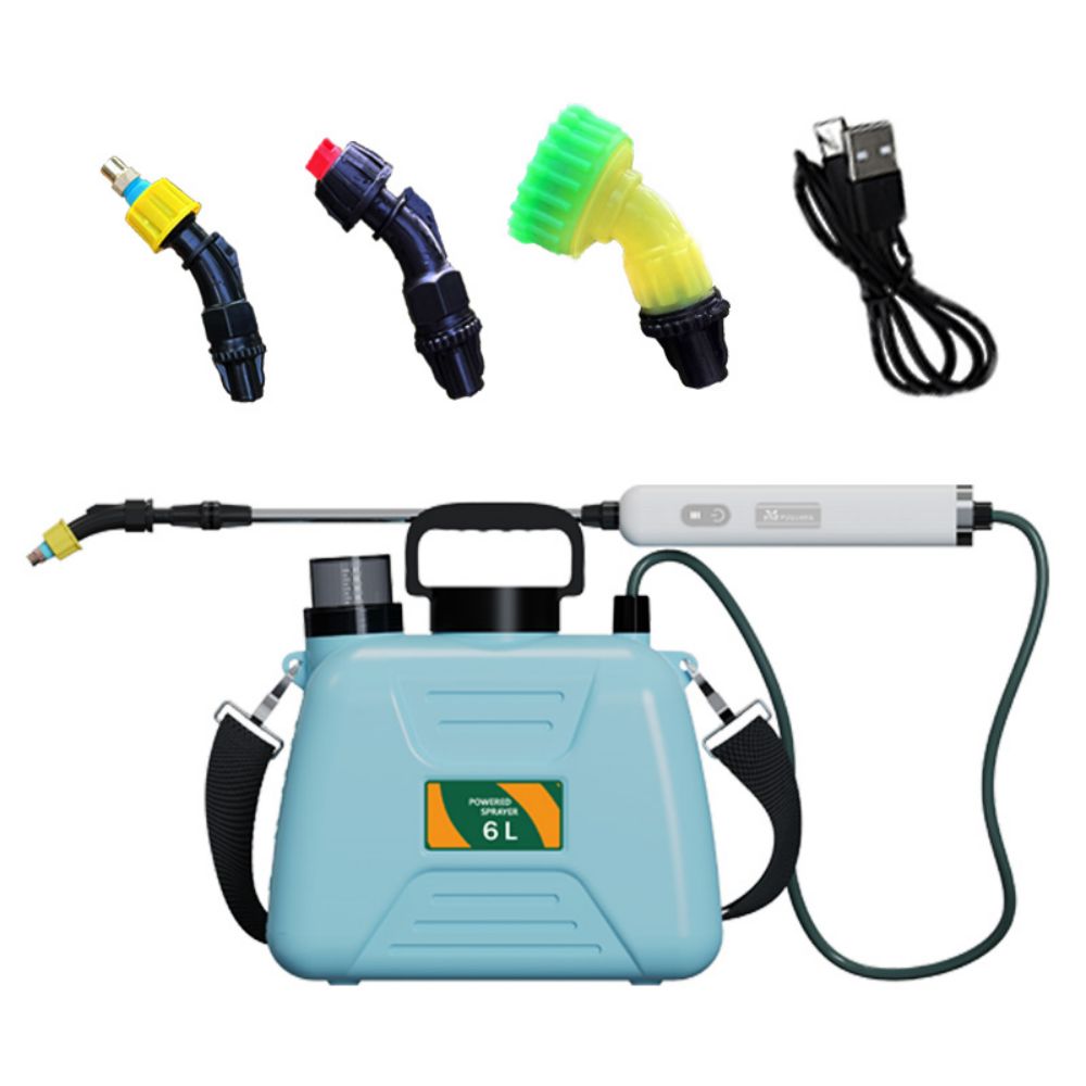 Automatic knapsack power water sprayer usb rechargeable 6L electric portable power sprayer for garden use