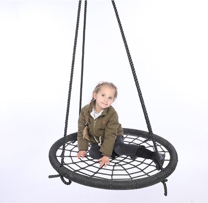 Outdoor Leisure Folding Circle Swing Basket Rope Toy Bird Nest Swing