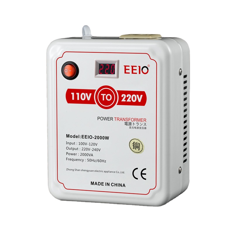 Voltage Converter Household Power Supply Transformer 110V to 220V 100V General Purpose 2000W Voltage Display