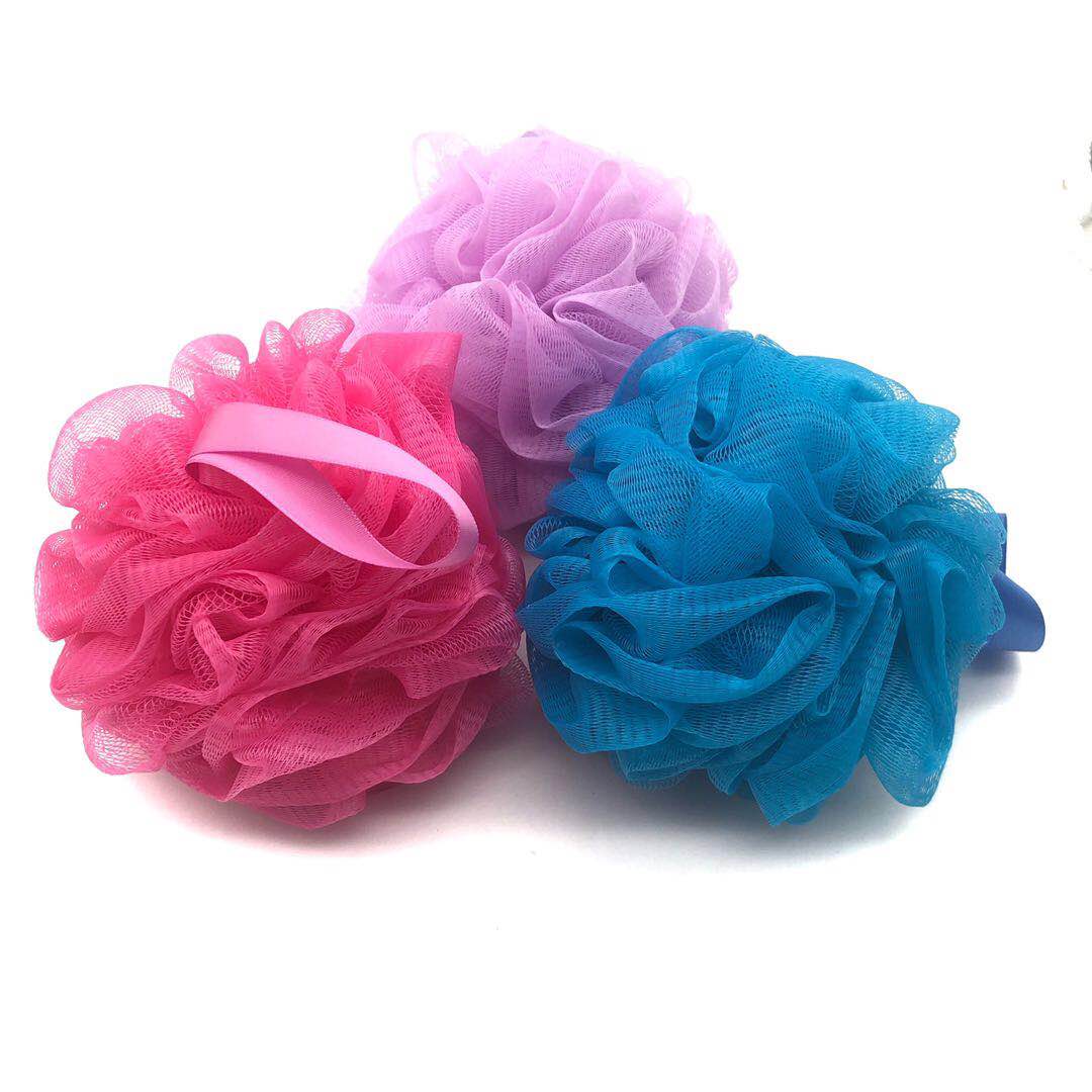 Супер мягкий экологически чистый PE Loofah Одноцветный сетчатый душ Губка для ванны цветок