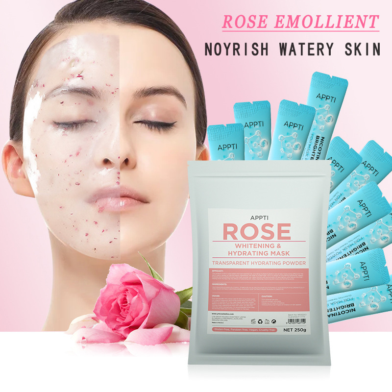 Baked Goods Rose petal mask soft film powder ROSE MASK replenishment crystal coated bag portableBread