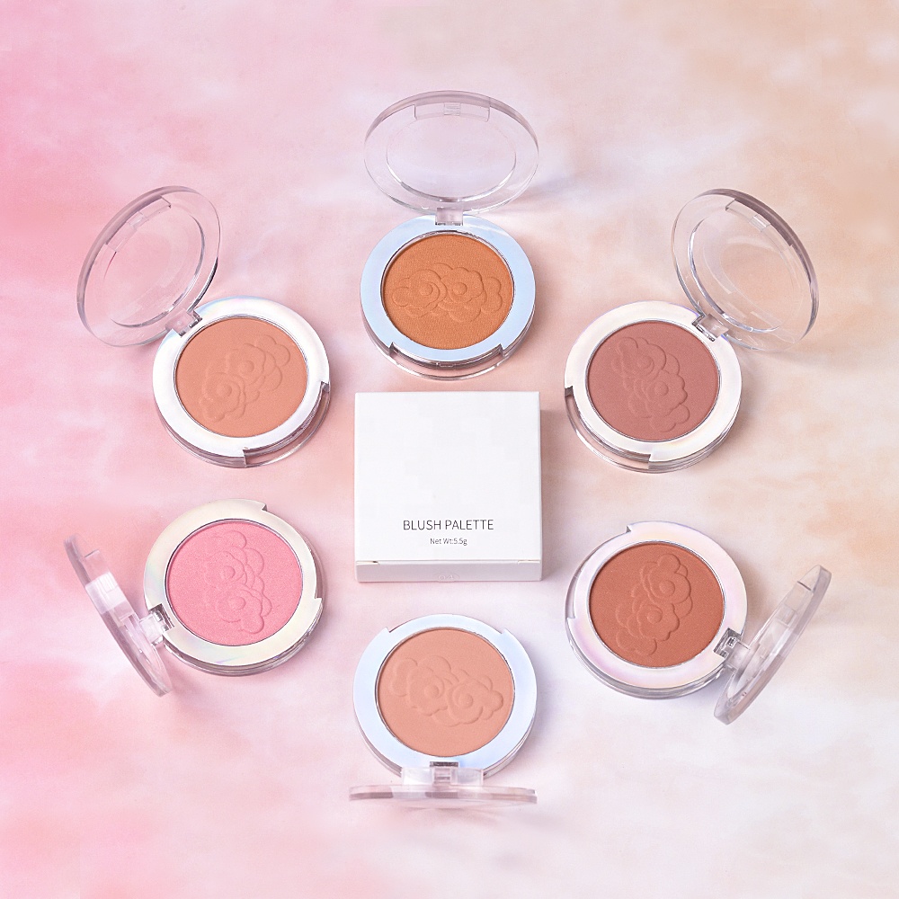 Cute 6 Color High Pigment Vegan Face Makeup Waterproof Private Label Blush