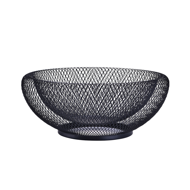 Nordic creative style double-layer iron fruit basket modern living room household fruit plate dried fruit candy receiving basket