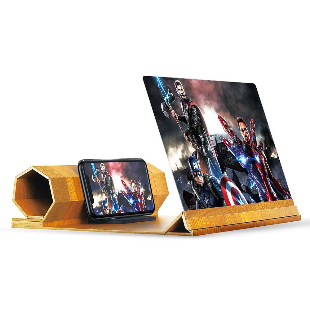 Universal 12inch Mobile Phone Screen Magnifier 3D Enlarger Magnifying Amplifier Projector Bracket Desktop Holder Stand For Phone