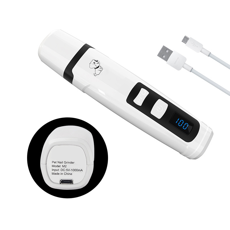 Professional usb charge rechargeable electric auto pet cat dog grooming kit nail trimmer grinder