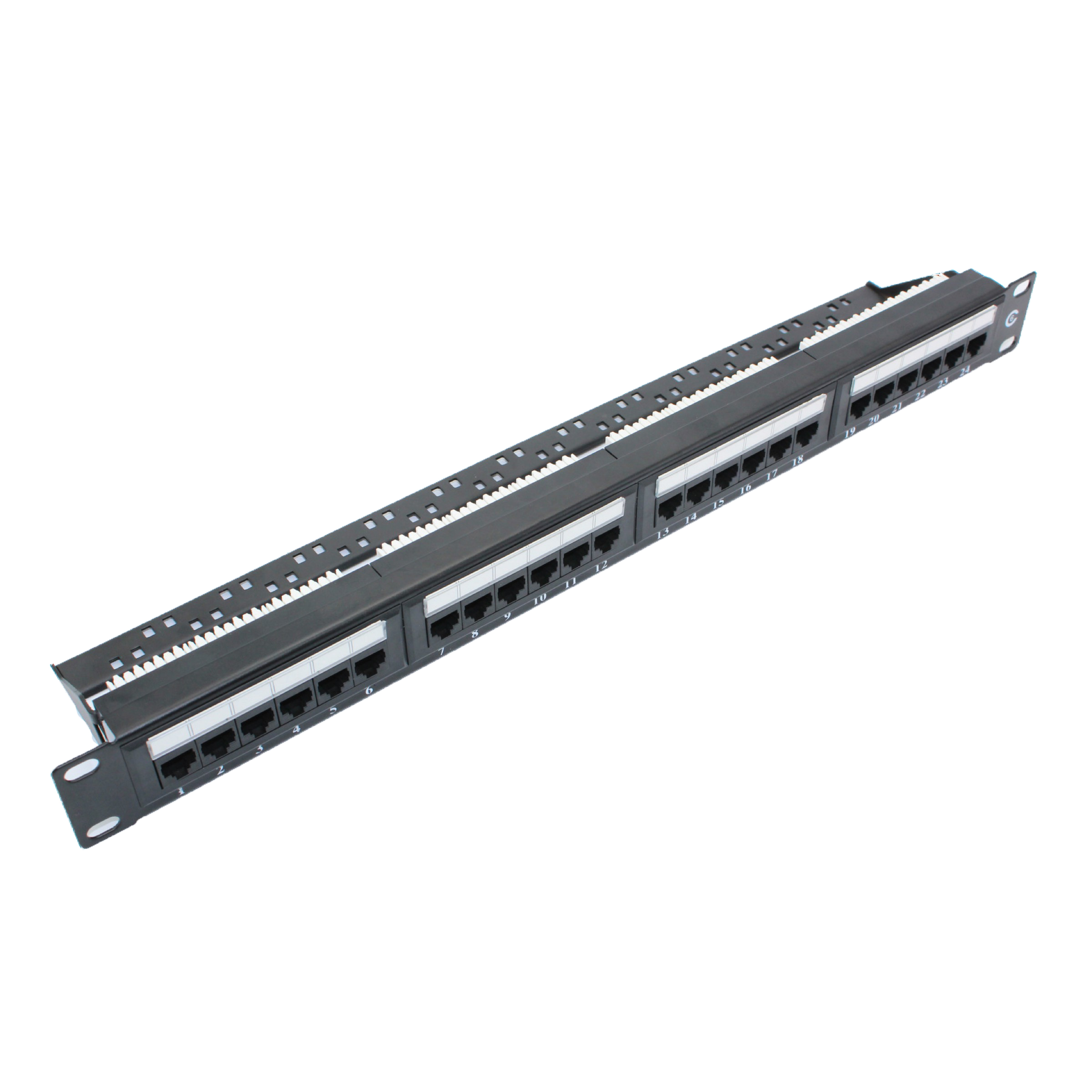 Cat6 сетевая распределительная рамка 19 "1U cat6 UTP патч-панель для монтажа в стойку 24 порта