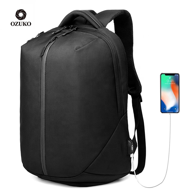 Ozuko новые школьные рюкзаки сумки для ноутбуков, Usb зарядка, Мужской Водонепроницаемый Анти-кражи рюкзак