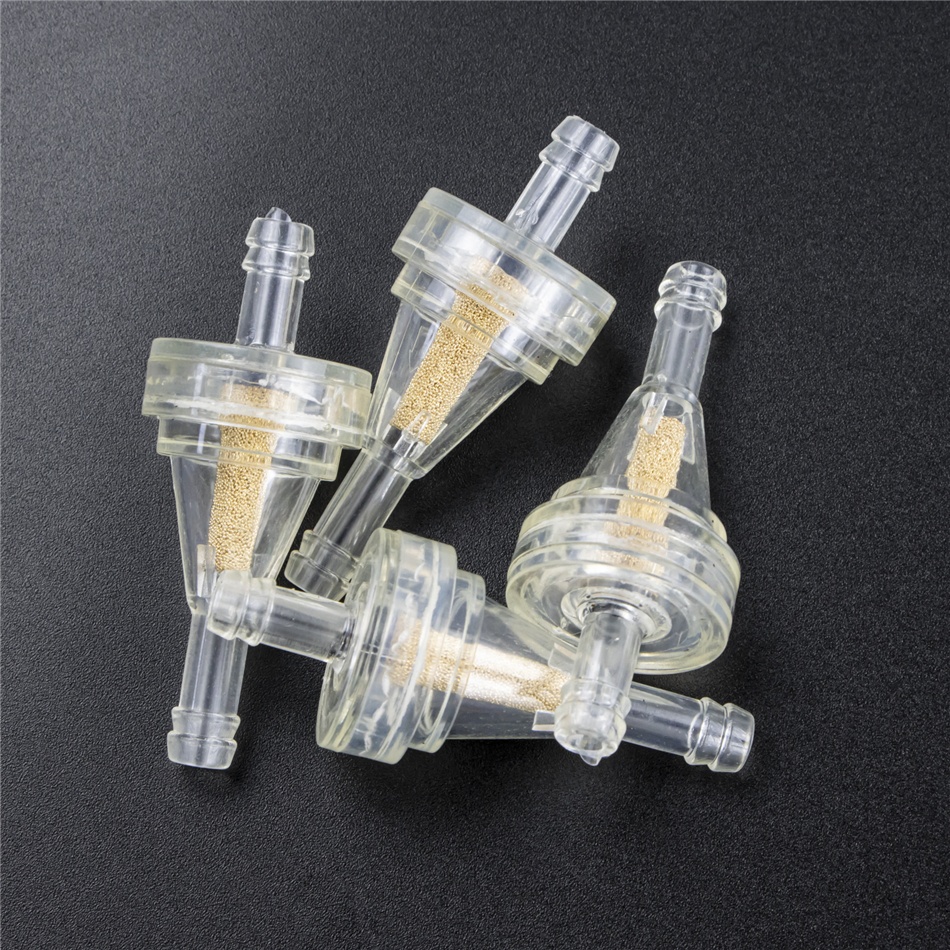 Motorcycle In line Gas Fuel Filter Universal 1/4" 6.3mm Fuel Line Nylon & Bronze Element For Dirt Bike ATV UTV 2021