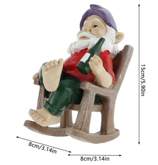 Naughty Garden Gnome Statue Gnome Ornament Resin Craft Garden Figurines for Outdoor Garden Tabletop Yard Decorations