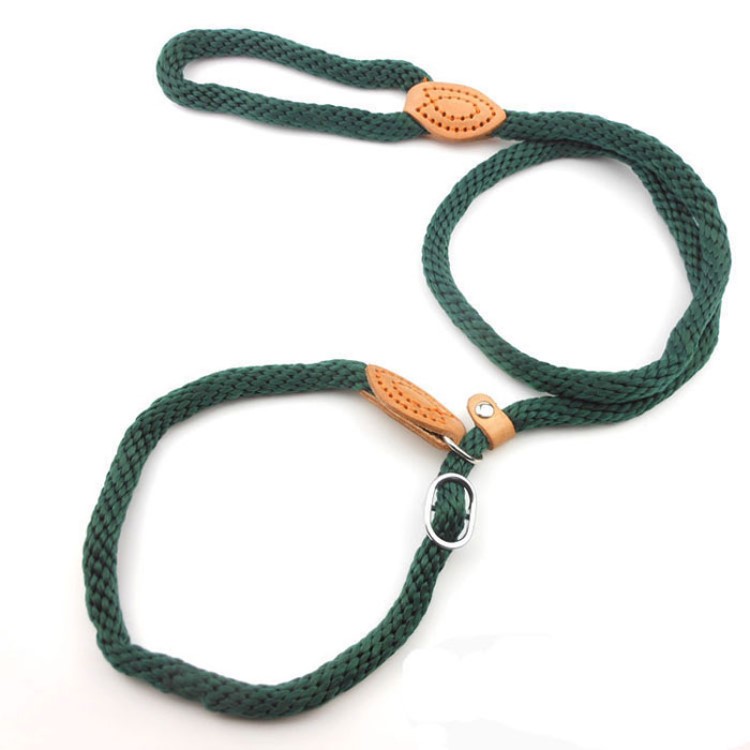 Hemp Braided Soft Pet Leash Dog Loop Slip Leash Rope Lead for Mountain Climbing Tracking Training