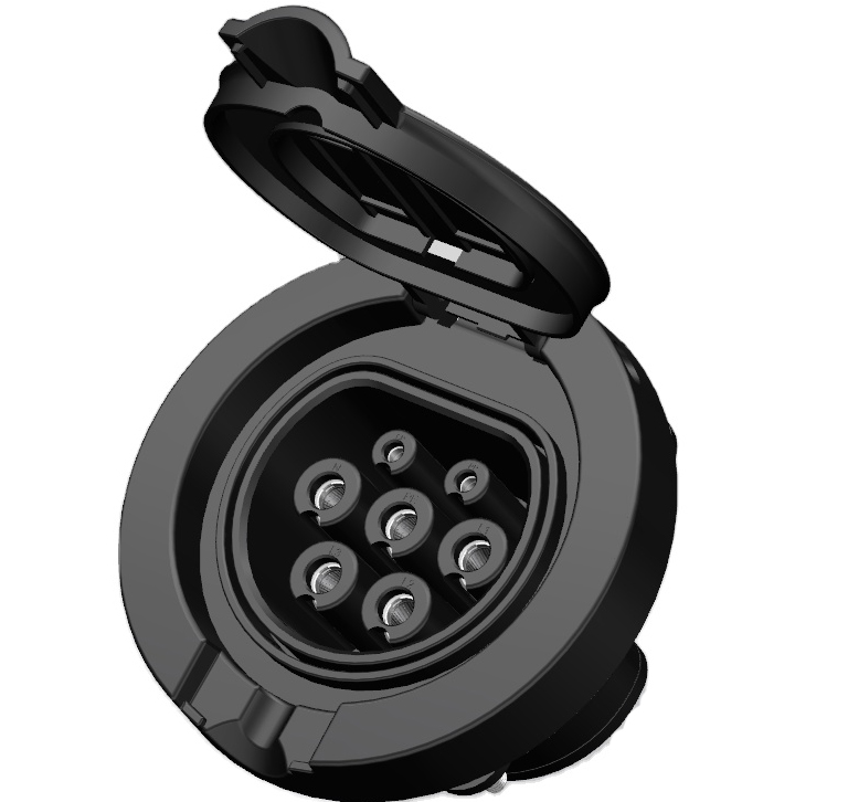 Female European Standard Type 2 Ev Socket Lock Ev Charger Outlet
