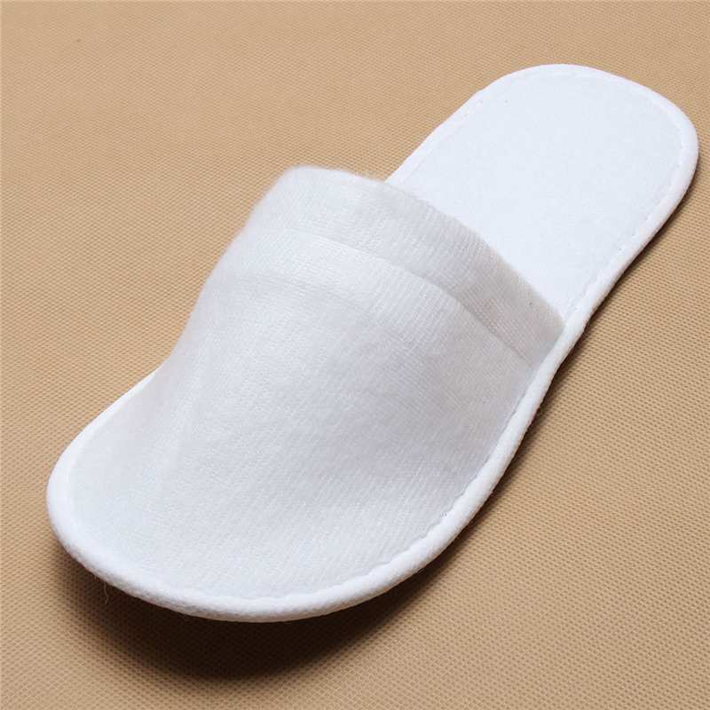Winning Custom Disposable Spa Hotel Bath Bedroom Terry Cotton Slippers With Logo