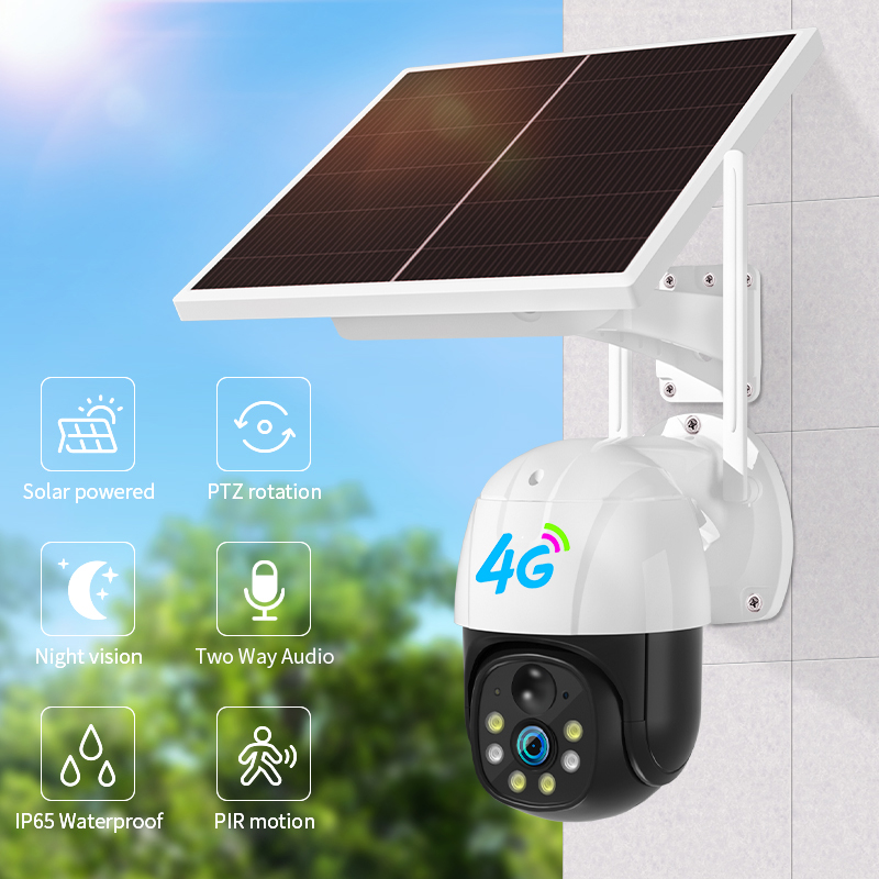 V380 наружная Солнечная камера видеонаблюдения с sim-картой, наружная ip-камера видеонаблюдения, Солнечная Беспроводная камера, 4g солнечная