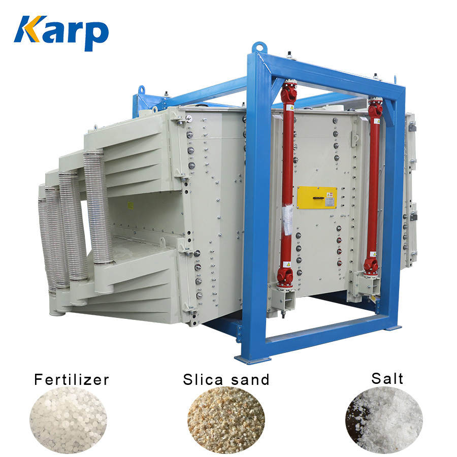 Sand Grading Rectangular Vibrating Screen Machine Minerals Separators For Sand Sieving