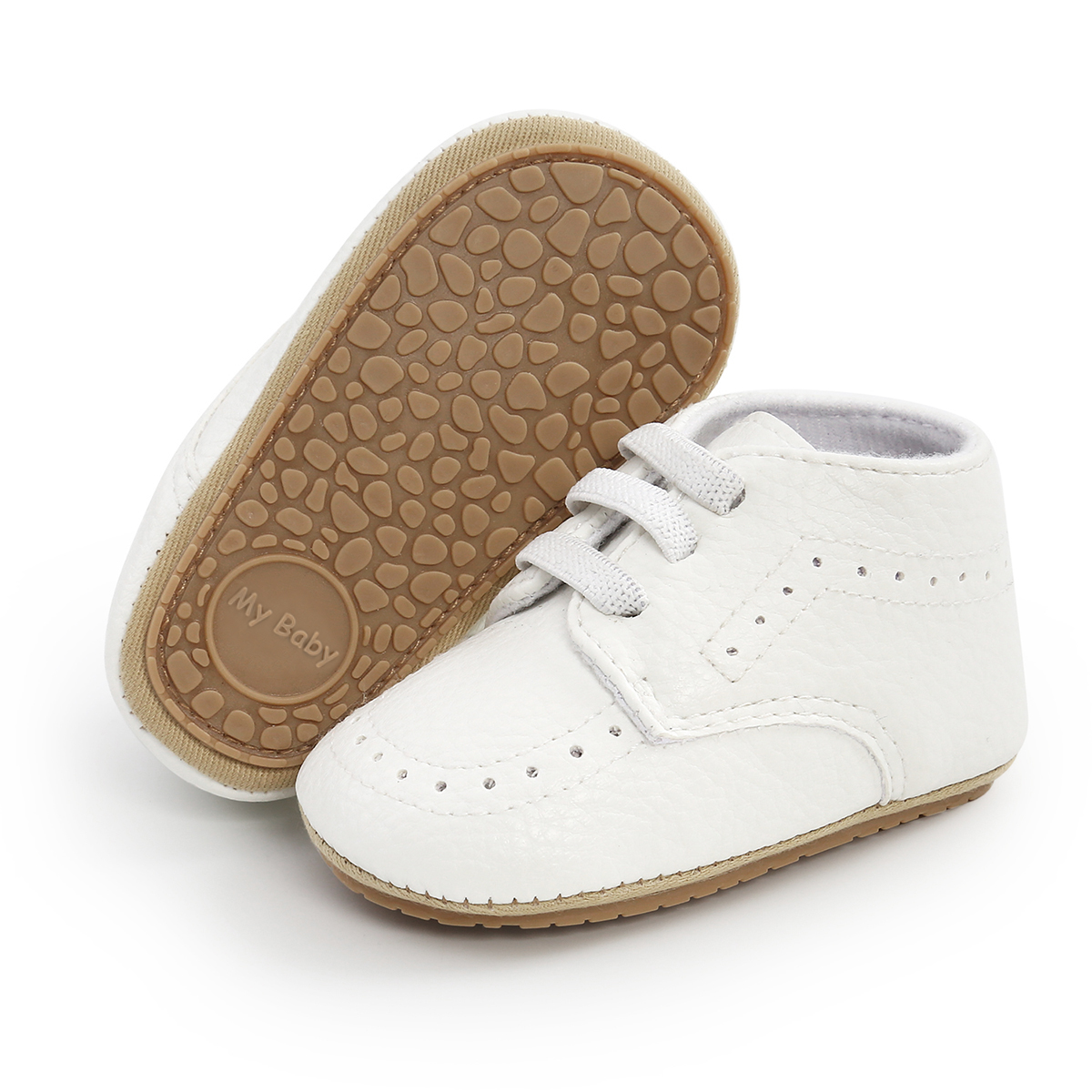 Low Moq Logo Customize Leather Upper Walking Shoes Baby Boy Dress Shoes PU Outsole Boots Baby Casual Shoes
