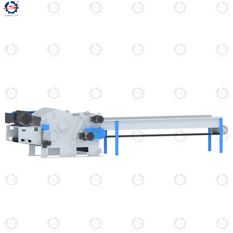High efficiency wood drum chippers