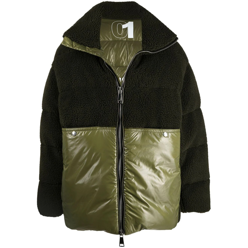 Wholesale Customized Logo Stitching Padded Down Jacket Men's Down Jacket Lamb Down Coat Cardigan Polyester Winter Printed 100pcs