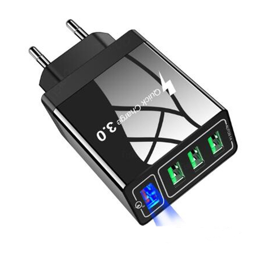 Зарядное устройство для телефона USB Quick Charge 3,0, дорожное зарядное устройство для iPhone, Xiaomi, Huawei, планшетов, портативное быстрое зарядное устройство, адаптер