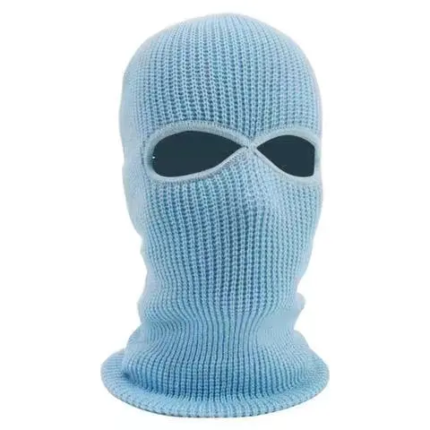 Wholesale windproof hole knitted ski headgear outdoor cycling warm headgear