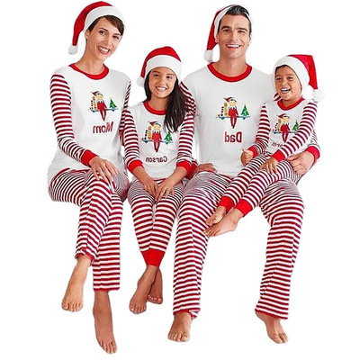 2 Piece Long Sleeve Family Christmas Pajamas Cotton Women's Plus Holiday Pajamas