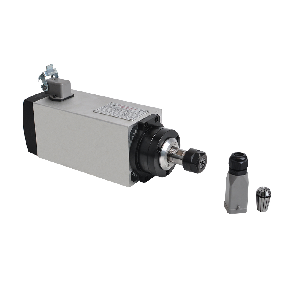 4.5kw ER25 electric spindle motor Air Cooling square motor for Wood router High speed motor for CNC Engraving Machine