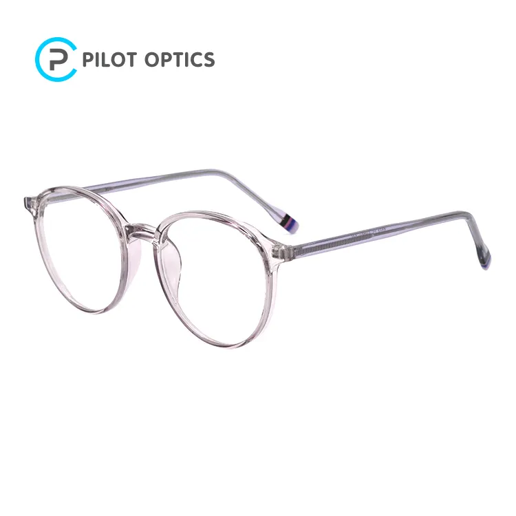 Pilot optics  Round tr90 glasses that protect against bright effect fashion computer blocking cheap anti blue light glasses