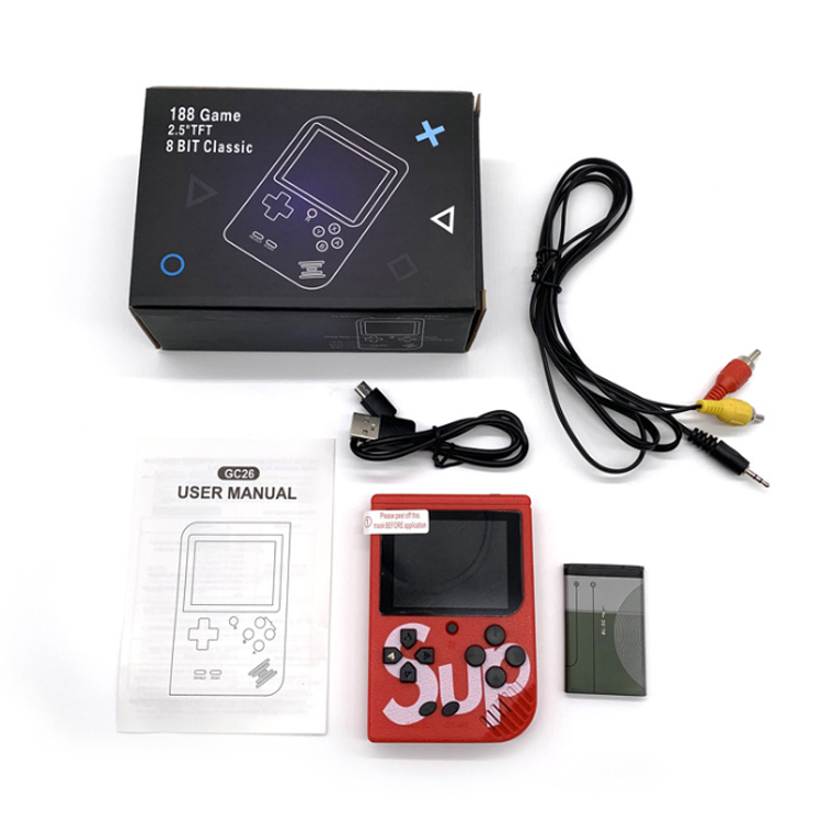 Handheld Mini SUP Video Game Consoles Box 400 in 1 Games single-player FC Game With 800 mAh battery